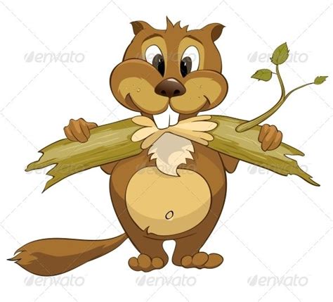 Cartoon Character Beaver | Beaver cartoon, Beaver, Beaver drawing