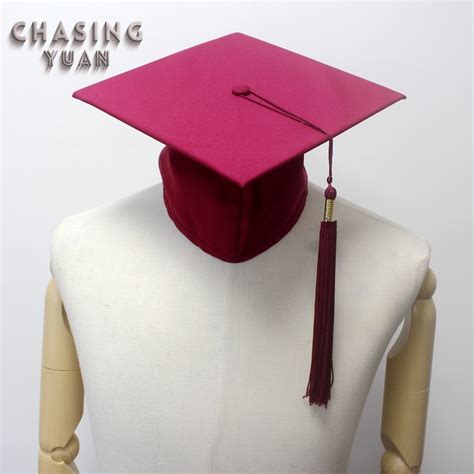 High School Maroon Graduation Cap With Tassel 2019 Year Charm China