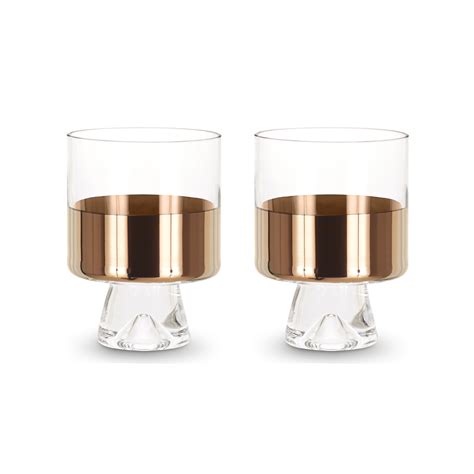 Tank Low Ball Glasses Copper Set Of 2 Gessato Design Store
