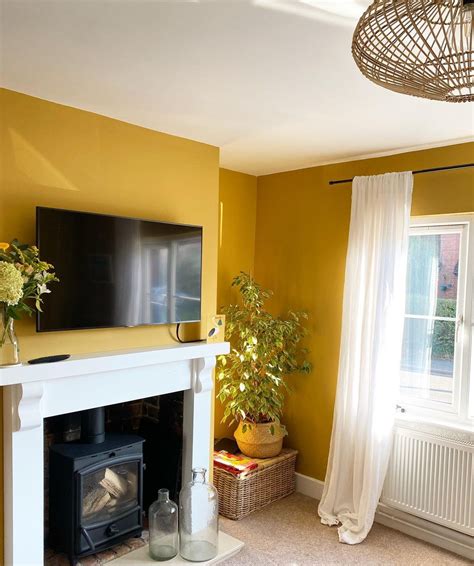 Living Room Mustard Yellow Walls Baci Living Room
