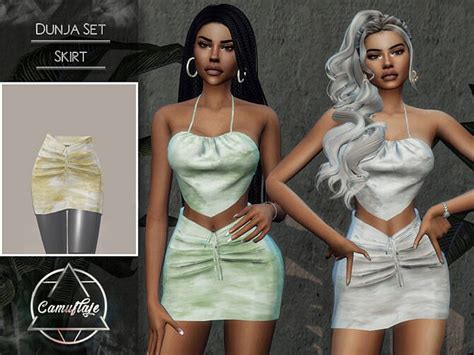 Dunja Set Skirt By Camuflaje At Tsr Sims 4 Updates