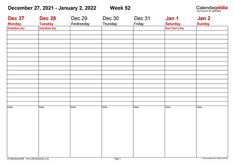 Printable Calendar Weekly 2022 Printable World Holiday