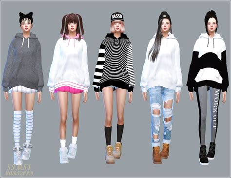 Mod The Sims Wcif Oversizedbaggy Hoodie For Females