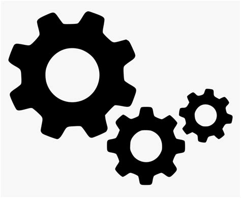 Transparent Gears Clipart Black And White Gears Png Icon Png