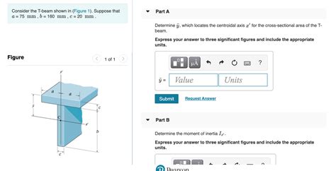 Solved Consider The T Beam Shown In Figure 1 Suppose That