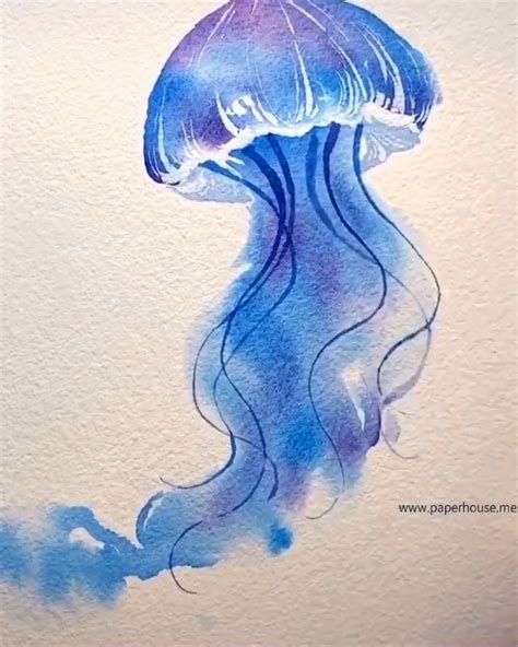 Jellyfish Watercolor Ideas This Cute Jellyfish Is Coming To Life With