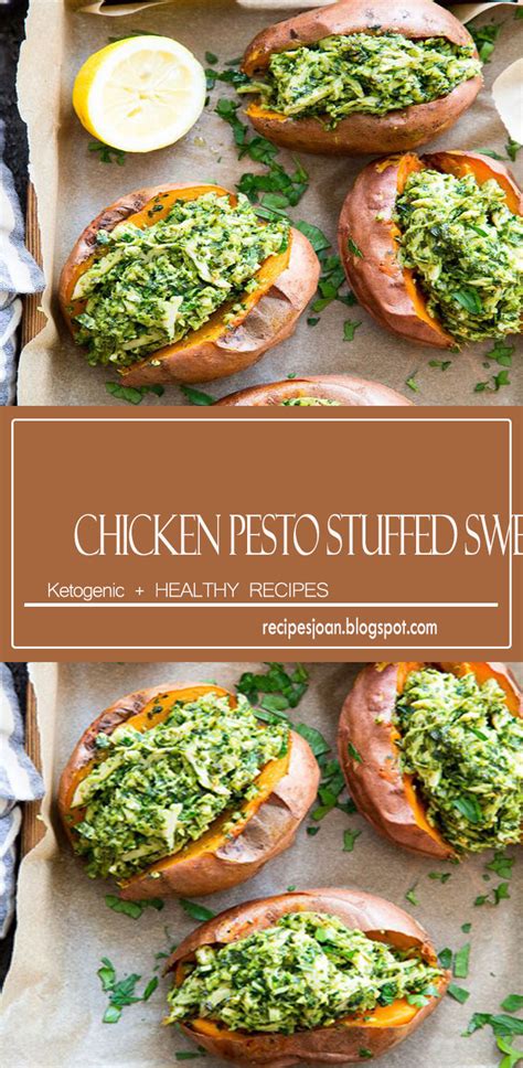 Preheat oven to 400 degrees f. Chicken Pesto Stuffed Sweet Potatoes - Recipes Joan