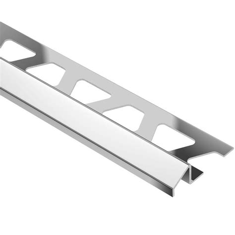 The schiene profile is designed to finish and protect tile edges on floors and walls. Schluter Reno-U Stainless Steel 5/16 in. x 8 ft. 2-1/2 in ...