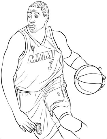 Pencil genius nba youngboy pencil drawing nbayoungboy facebook. Coloriage - Dwyane Wade | Coloriages à imprimer gratuits