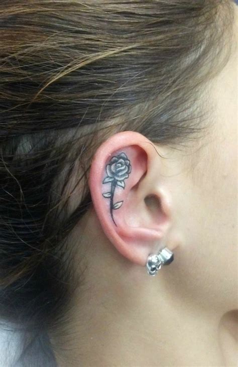 See more ideas about rose tattoo, rose tattoos, tattoos. 39 Ideen für kleine Ohr Tattoos