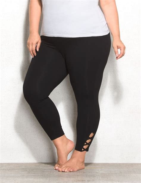 Dressbarn Dbsunday Plus Size Crisscross Leggings Criss Cross Leggings