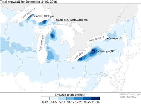 Lake Effect Snow In The Great Lakes