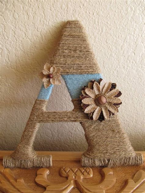 Handmade Yarn Wrapped Wooden Letters For Sale On Etsy Go To