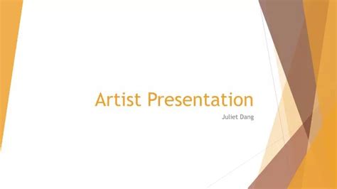 Ppt Artist Presentation Powerpoint Presentation Free Download Id