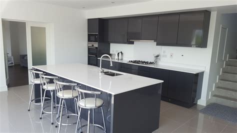 High Gloss Anthracite Handless Kitchen Karl Cullen Fitted Furniture