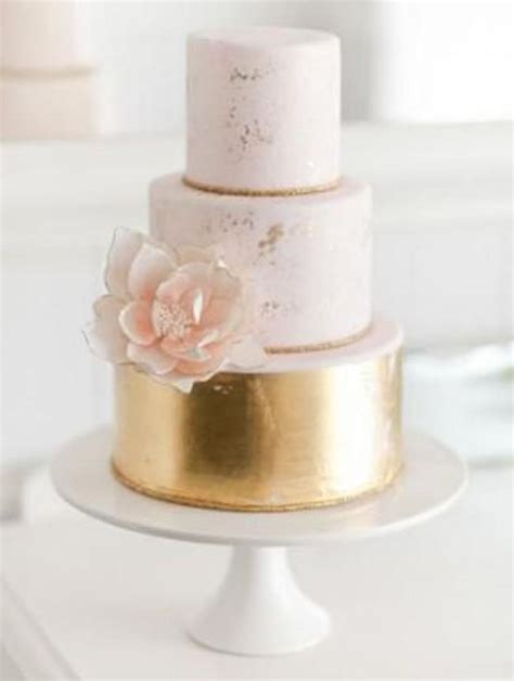 Gold Wedding Metallic Wedding Cakes Wedding Trends 2129345 Weddbook