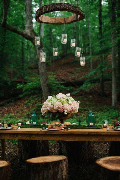 A Wedding Reception In The Woods Stunning Outdoor Wedding Reception In