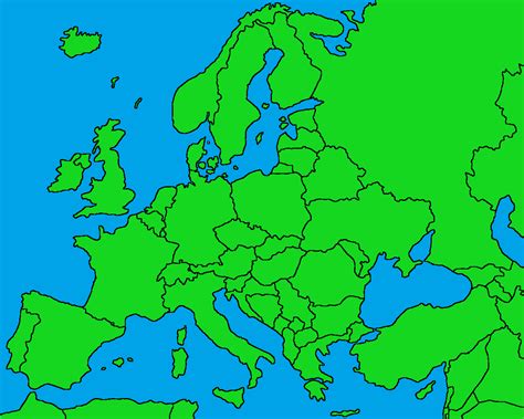 Blank Map Of Europe For Mappers R MapPorn