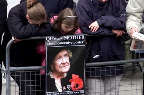 Where is queen mum buried? April 2002: the funeral of the Queen Mother, who died on ...