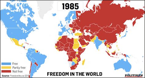Freedom In The World 1985 2015 Vivid Maps