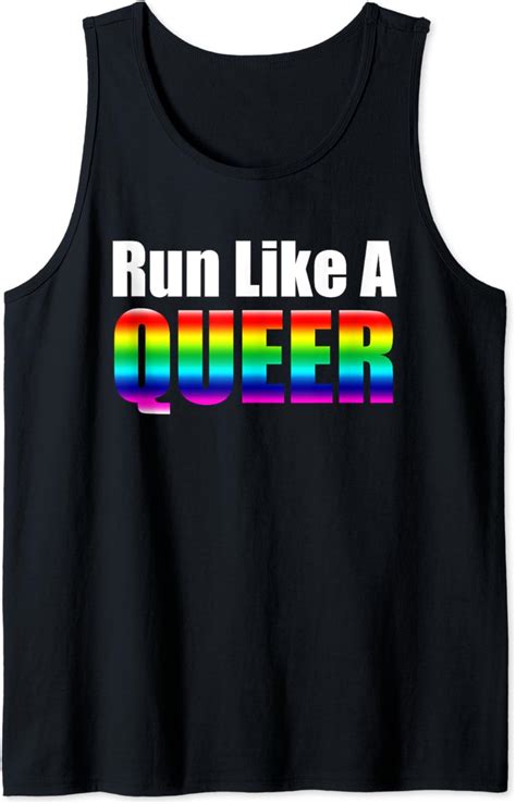 Amazon Com Run Like A Queer Rainbow Pride Running Race Runner Fitness