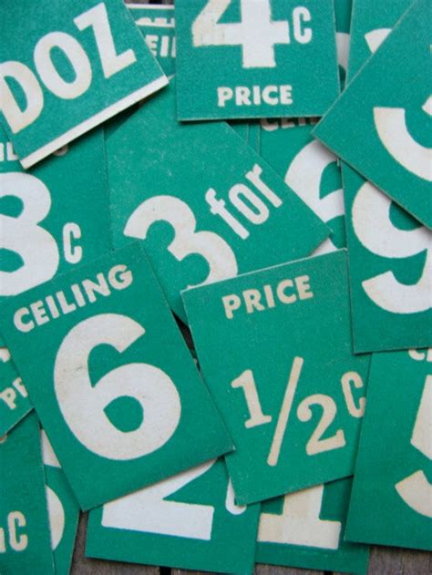 Vintage Price Tags Dozen Etsy