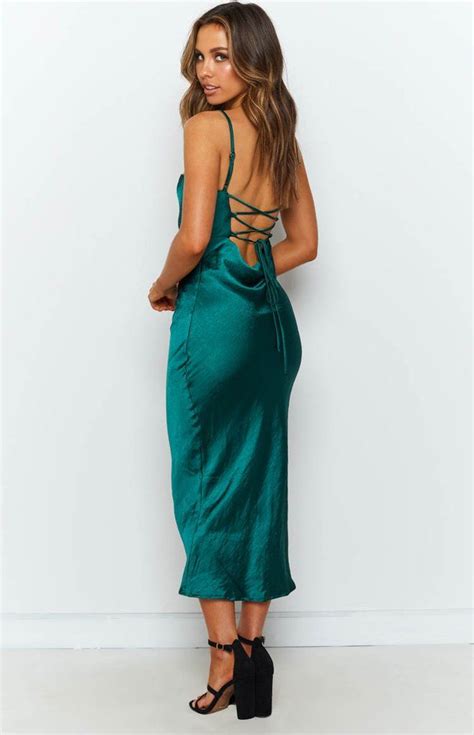 Amaryllis Dress Emerald Beginning Boutique Dresses Green Midi