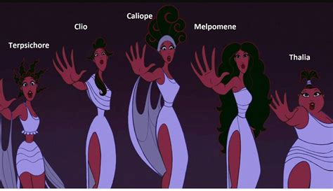 Terpsichore Clio Calliope Melpomene Thalia Disney Hercules Animated Movies Hercules