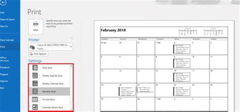 Outlook Printable Monthly Calendar