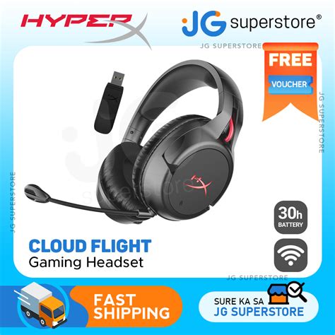 Hyperx Cloud Flight Wireless Gaming Headset With Long Lasting Battery Detachable Noise