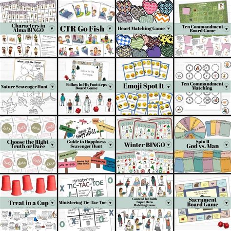 Printable Lds Games From Comefollowmefhe Etsy In 2022 Lds Primary