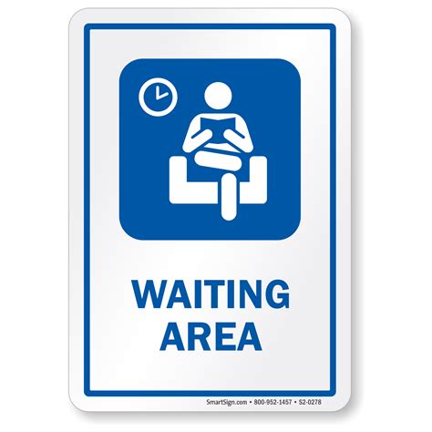 Waiting Area Sign For Hospitals Sku S2 0278