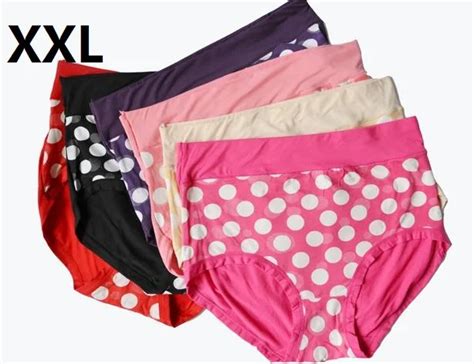 Women Sexy Lingerie Women Underwear Bamboo Fiber Panties Plus Size Briefs Xxl Dot Print Knickers