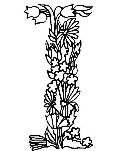 Alphabet Flower Letter I Coloring Page Download Print Or Color