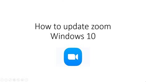 How To Update Zoom Windows 10 Youtube