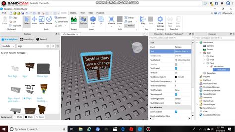 How To Make A Text On A Sign Roblox Studio Tips Youtube