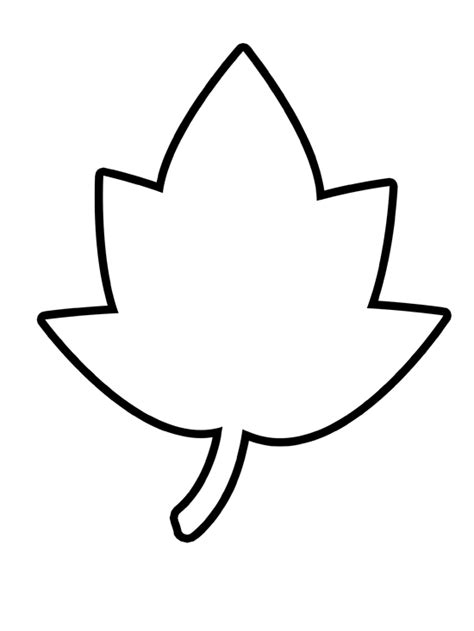 Simple Leaf Outline Clipart Best