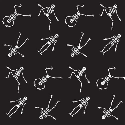 Happy Halloween Skeleton Seamless Pattern 3282281 Vector Art At Vecteezy