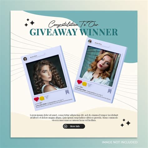 Premium Psd Give Away Contest Banner Instagram Social Media Post Template