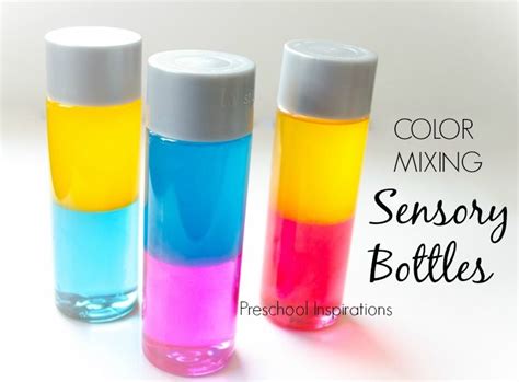 Make A Color Mixing Sensory Bottle For Sensory Play Learning About