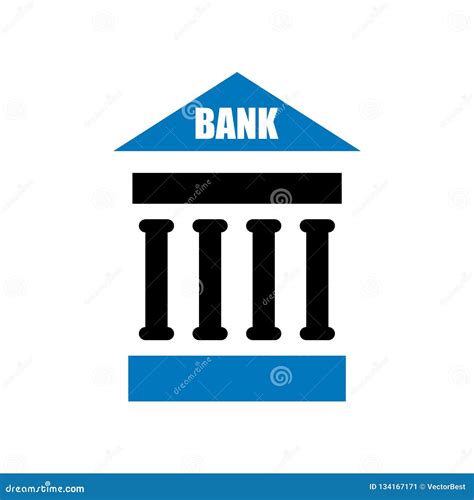 Bank Icon Vector Sign And Symbol Isolated On White Background Bank