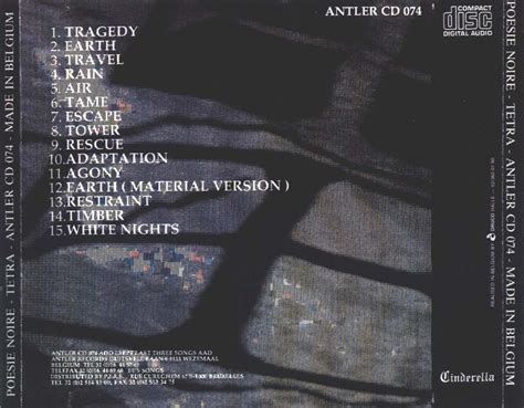 minoría electrónica poésie noire tetra 1988 antler records antler 074 cd