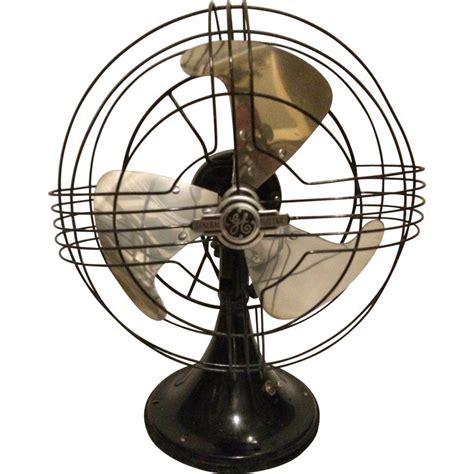 1940s General Electric Desktop Fan In Black And Chrome Found At