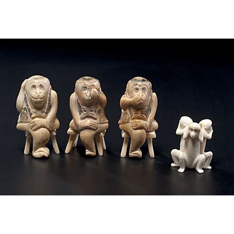 Japanese Carved Ivory Monkeys Cowan S Auction House The Midwest S