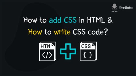 How To Write And Add Css In Html Pages