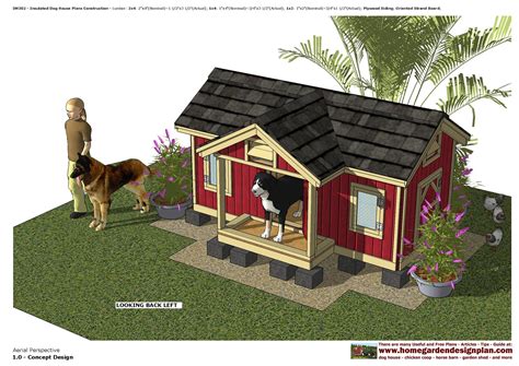 home garden plans: DH302 - Insulated Dog House Plans - Dog ...
