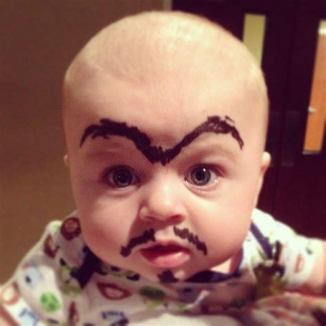 Babyeyebrows Funny Photos Of Babies With Drawn On Eyebrows Funny