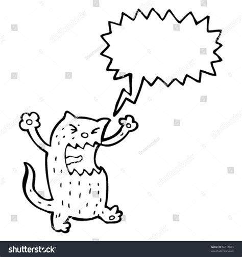 Cartoon Angry Cat Stock Vector Royalty Free 86611819 Shutterstock