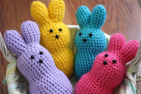 Crochet Bunny Peeps Crochet Bunny Pattern Easter Crochet Easter