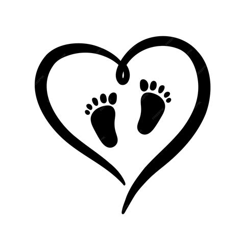 Baby Footprints Heart